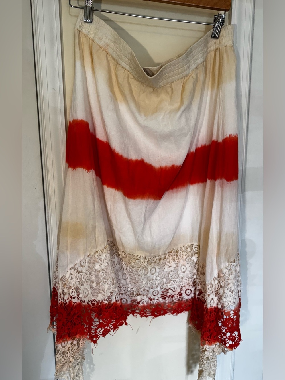 Festival Skirt Alert! Michael Kors Cream and Tan tye die Lightweight Skirt